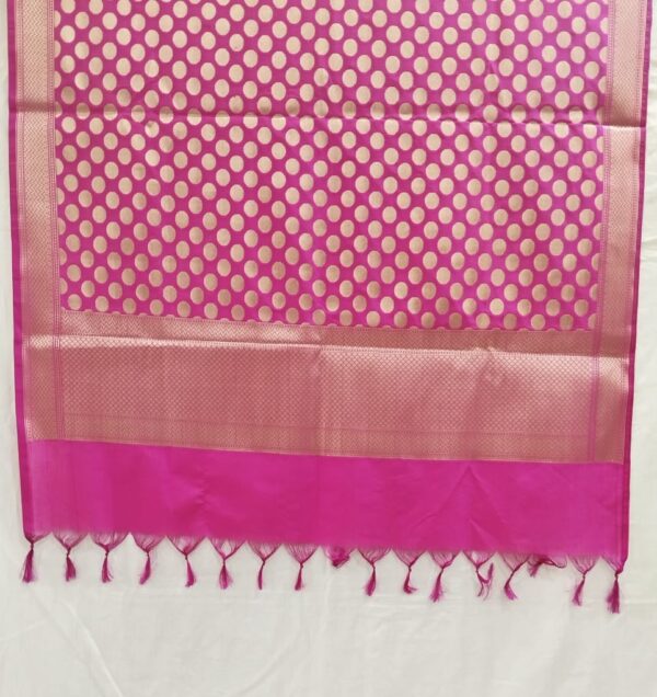 Pink Banarasi Silk Dupatta