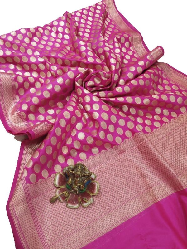 Pink Banarasi Silk Dupatta