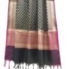 Black Banarasi Silk Dupatta
