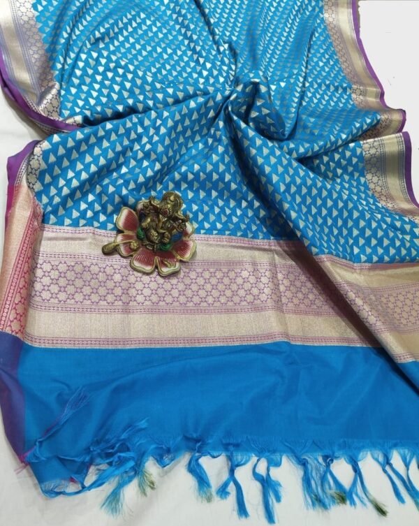 Firozi Banarasi Silk Dupatta