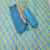 Aqua Blue Pure Organza Unstitched Suit