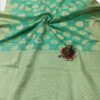 Aqua Green Handloom Banarasi Tissue Saree