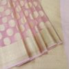 Aqua Pink Handloom Banarasi Tissue Saree