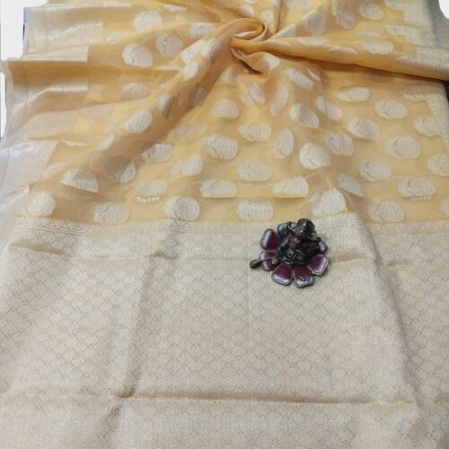 Golden Handloom Banarasi Tissue Saree