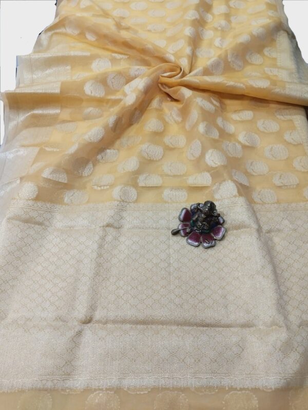Golden Handloom Banarasi Tissue Saree