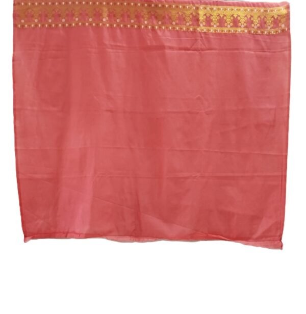 Coral Pink Handloom Banarasi Silk Saree