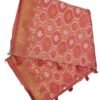 Coral Pink Handloom Banarasi Silk Saree