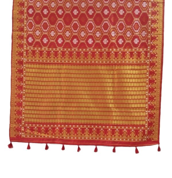 Red Handloom Banarasi Silk Saree