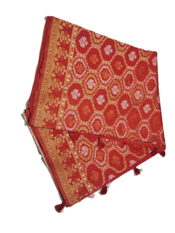 Red Handloom Banarasi Silk Saree