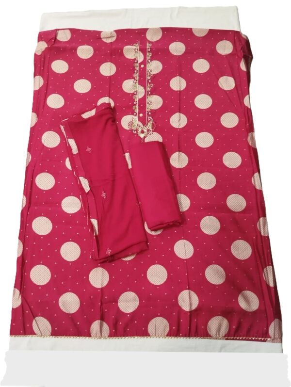 Magenta Modal Unstitched Suit