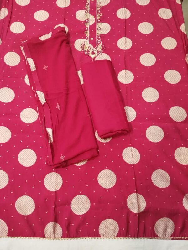 Magenta Modal Unstitched Suit
