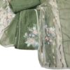 Green Organza Unstitched Suit