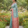 BS002185-1(2) Aqua Blue Kanjivaram Silk Saree