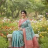 BS002185-1(3) Aqua Blue Kanjivaram Silk Saree
