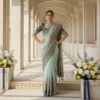 BS002185-2(3) Pista Kanjivaram Silk Saree
