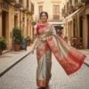 Gray Kanjivaram Silk Saree