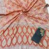 Orange Handloom Pure Khaddi Banarasi Saree