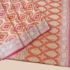 Orange Handloom Pure Khaddi Banarasi Saree
