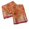Orange Handloom Pure Khaddi Banarasi Saree
