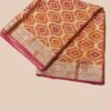 Orange Handloom Pure Khaddi Banarasi Saree