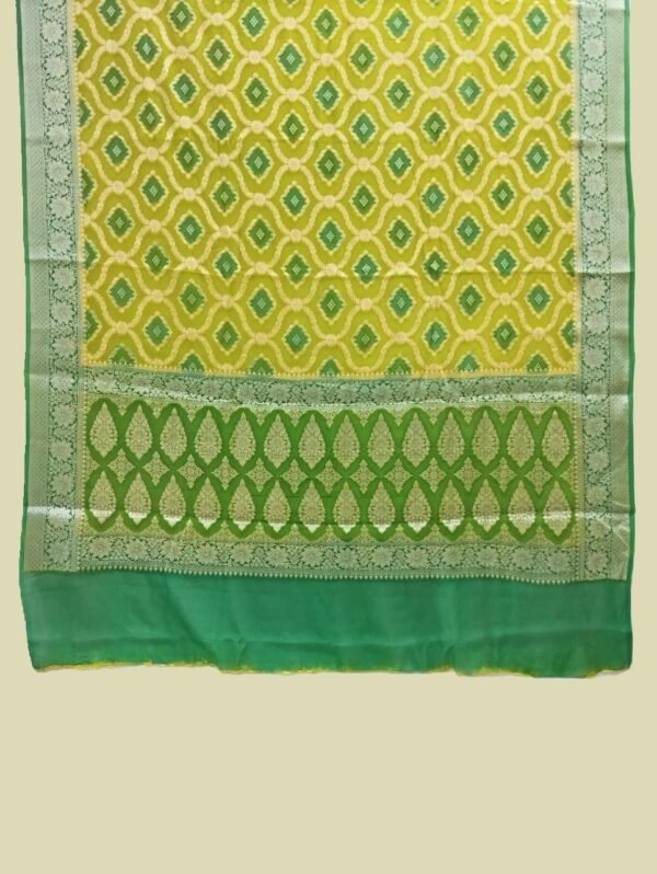Yellow Handloom Pure Khaddi Banarasi Saree