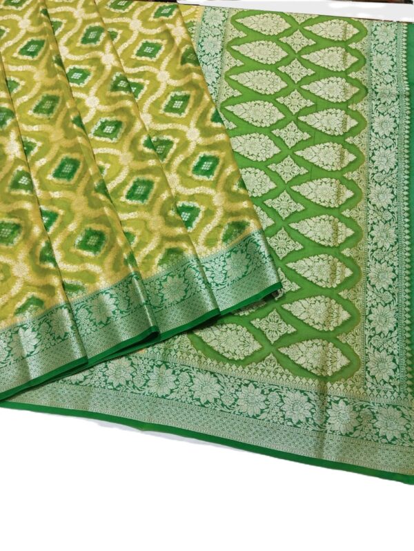Yellow Handloom Pure Khaddi Banarasi Saree