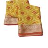 Yellow Handloom Pure Khaddi Banarasi Saree