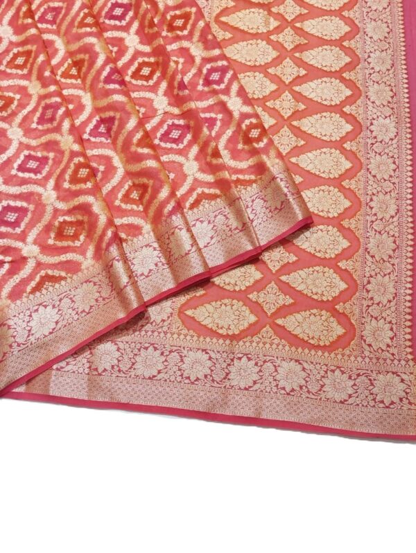 Red Handloom Pure Khaddi Banarasi Saree