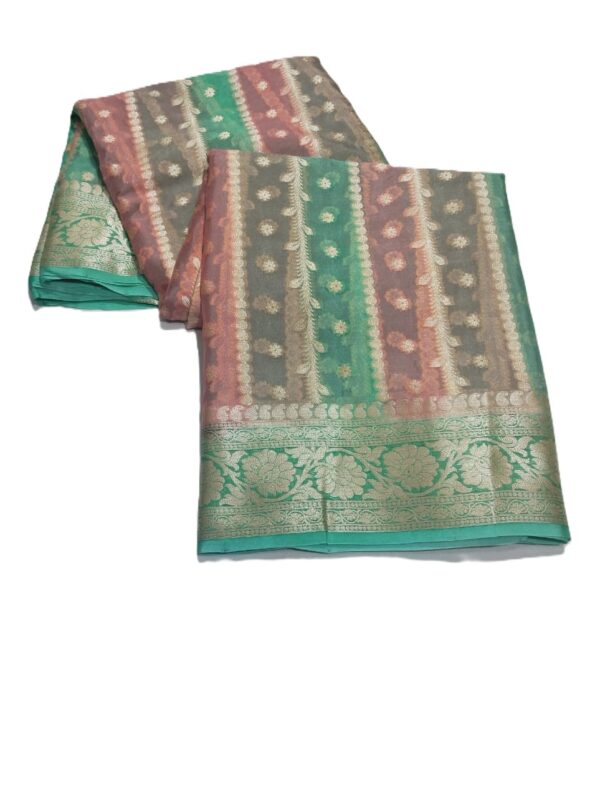 Pink Handloom Pure Khaddi Banarasi Saree