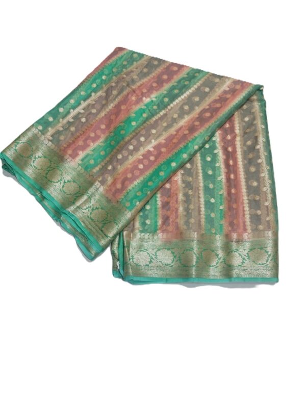 Pink Handloom Pure Khaddi Banarasi Saree