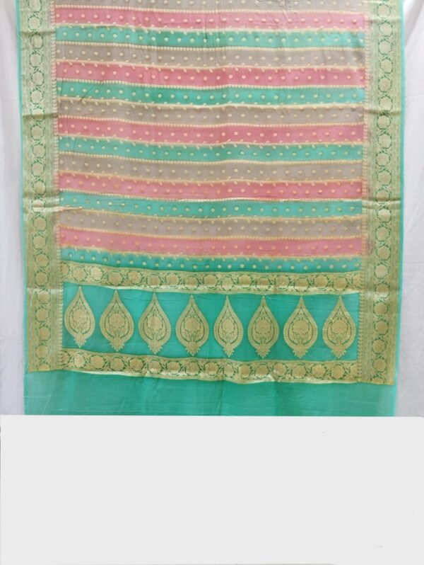 Pink Handloom Pure Khaddi Banarasi Saree