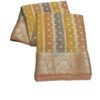 Yellow Handloom Pure Khaddi Banarasi Saree