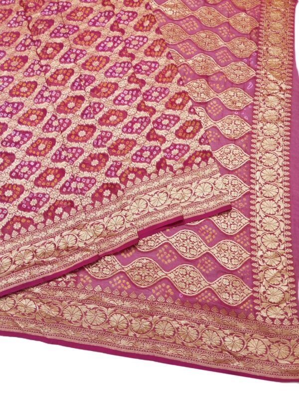 Magenta Handloom Pure Khaddi Banarasi Saree