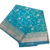 Turquoise Handloom Banarasi Silk Saree