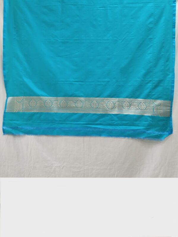 Turquoise Handloom Banarasi Silk Saree