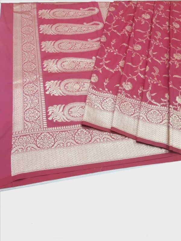 Pink Handloom Banarasi Silk Saree