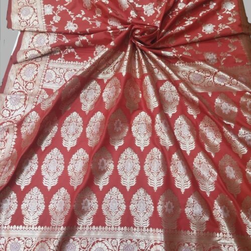 Red Handloom Banarasi Silk Saree
