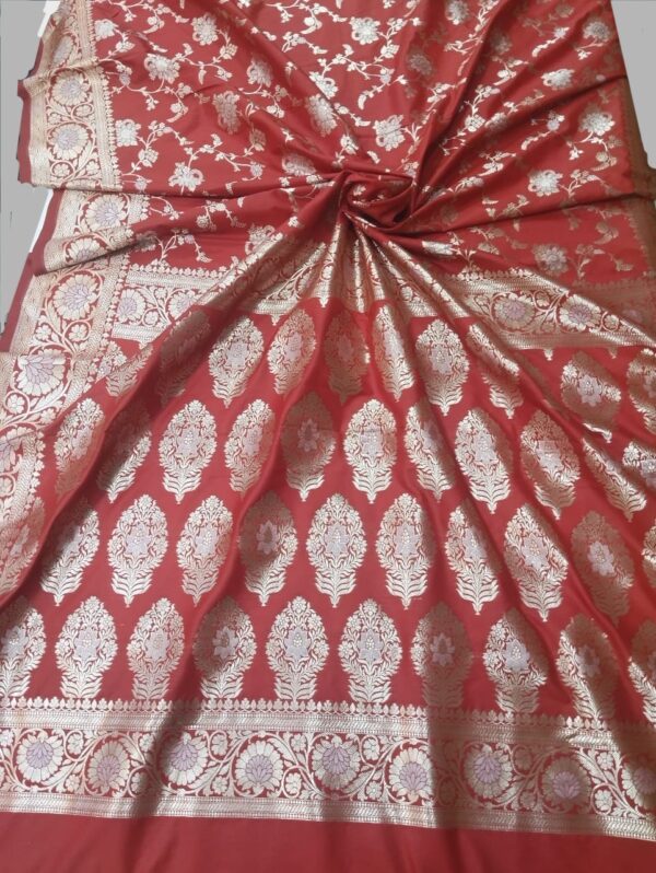 Red Handloom Banarasi Silk Saree