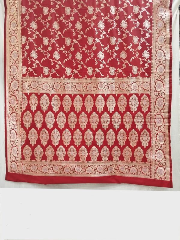 Red Handloom Banarasi Silk Saree