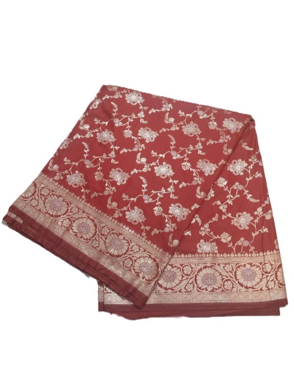 Red Handloom Banarasi Silk Saree