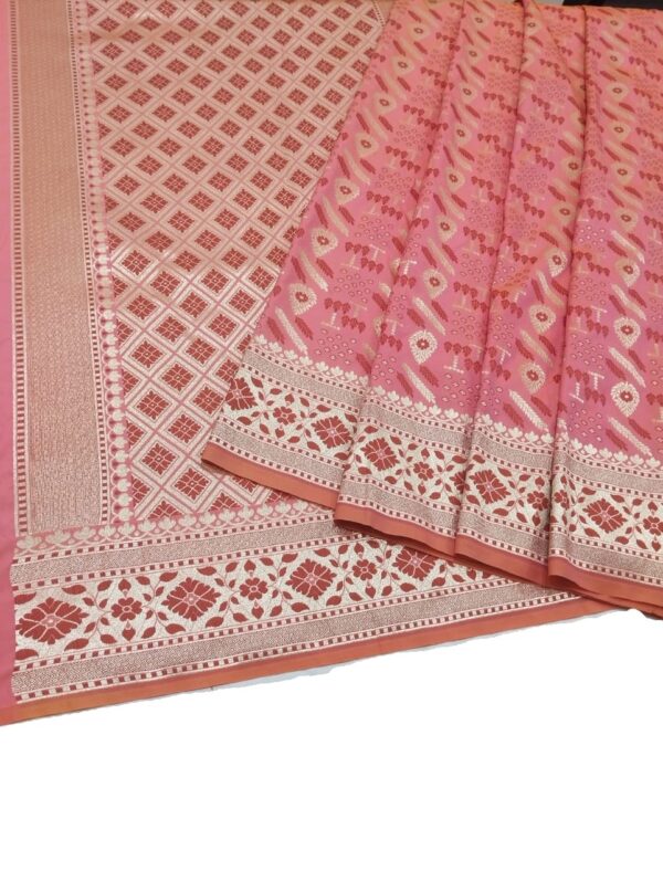 Pink Handloom Banarasi Silk Saree