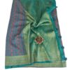 Turquoise Handloom Banarasi Silk Saree