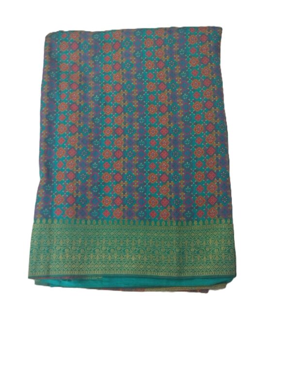 Turquoise Handloom Banarasi Silk Saree