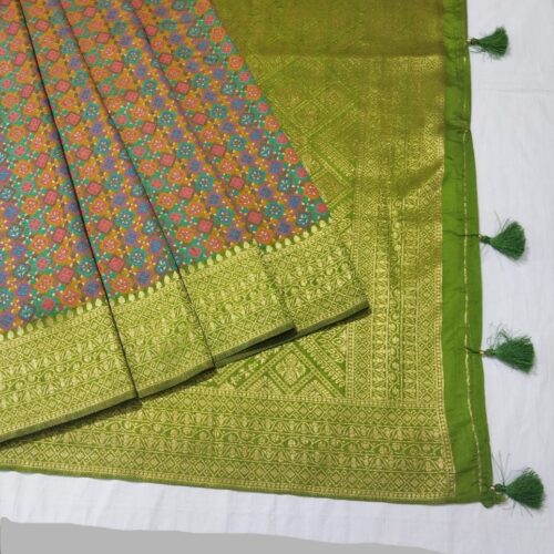 Henna Green Handloom Banarasi Silk Saree
