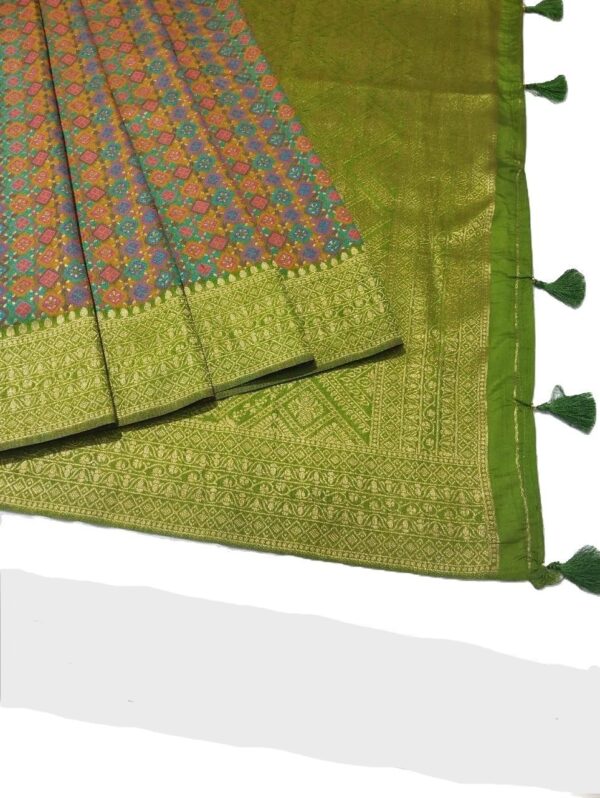 Henna Green Handloom Banarasi Silk Saree