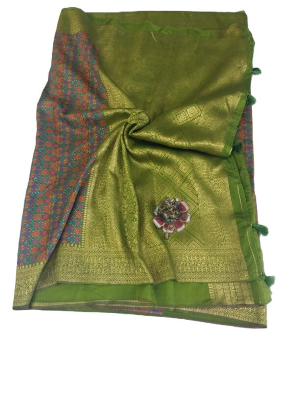 Henna Green Handloom Banarasi Silk Saree