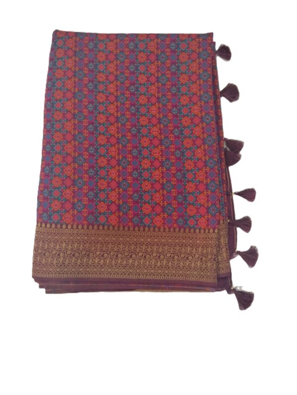 Purple Handloom Banarasi Silk Saree