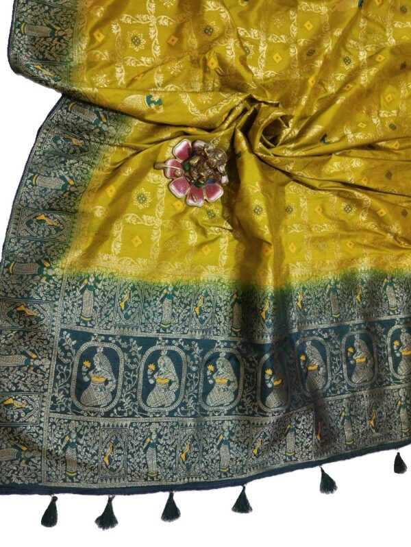 Henna Green Handloom Banarasi Silk Saree