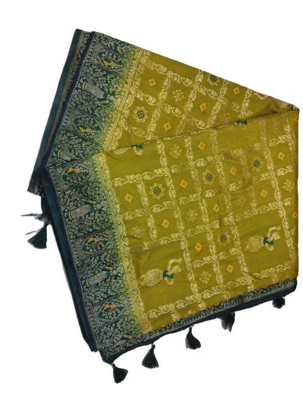 Henna Green Handloom Banarasi Silk Saree