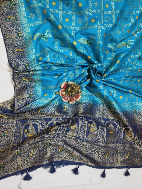 Firozi Handloom Banarasi Silk Saree